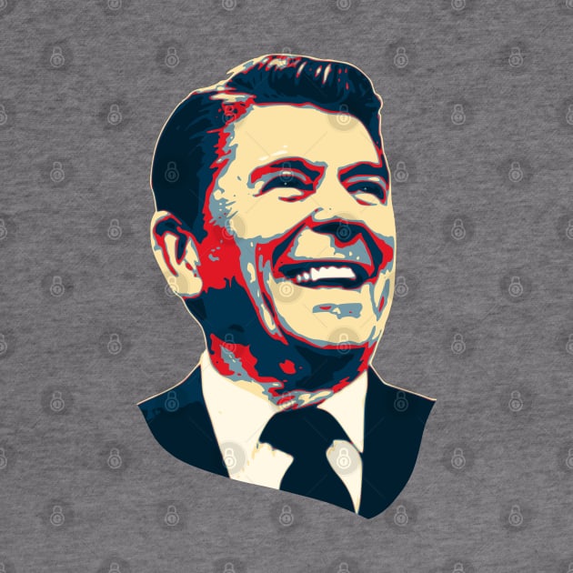 Ronald Reagan Happy Pop Art by Nerd_art